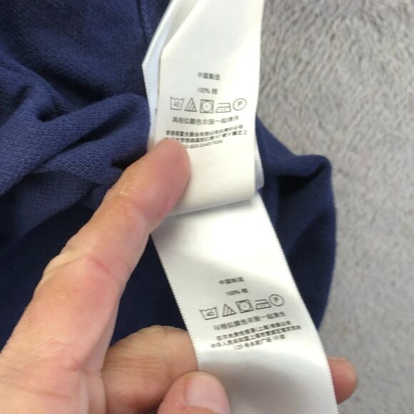 Polo Ralph Lauren Men Polo Shirt Medium Navy Custom Slim Fit Casual Cotton - Picture 11 of 15